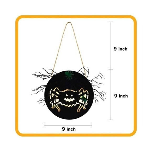 Welcome Sign Halloween Decorations Wood Wall Front Door Battery Operated LED. - Picture 4 of 7